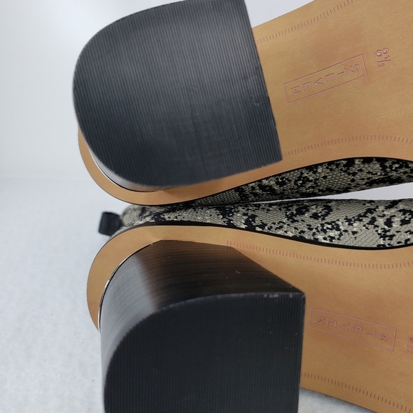 Steven N.Y. Nikia Multi Color Snake Print Fabric Notch Out Heel Boot Sz 8 & 8.5 - Picture 11 of 15